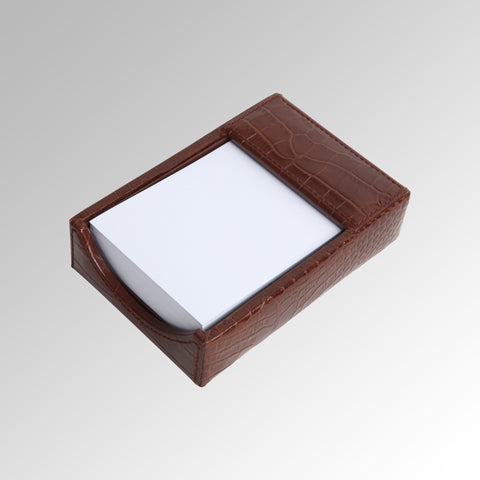 ALLIGATOR EMBOSSED EXECUTIVE DESK SET MEMO TRAY