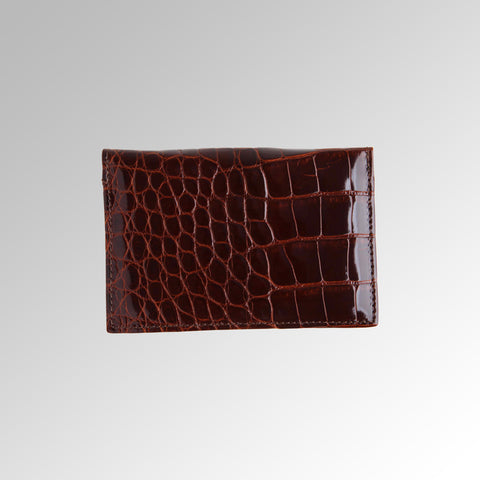 ALLIGATOR GUSSET CREDIT CARD CASE