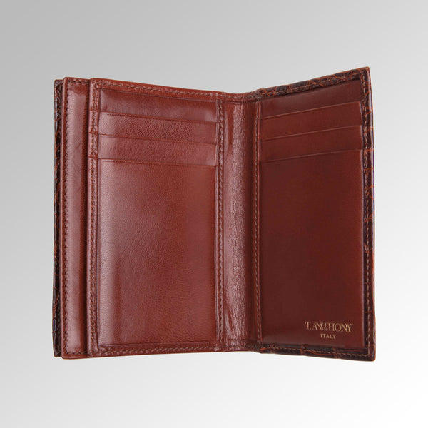 ALLIGATOR GUSSET CREDIT CARD CASE