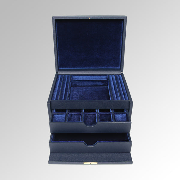LARGE TWO DRAWER JEWLERY BOX