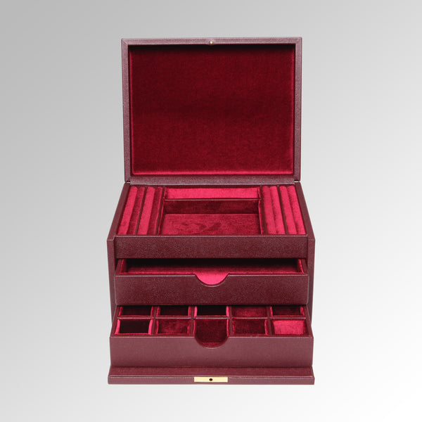 LARGE TWO DRAWER JEWLERY BOX