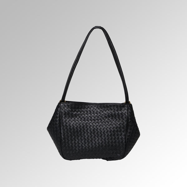 WOVEN NAPPA SHOULDER BAG