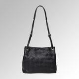 WOVEN NAPPA SHOULDER TOTE
