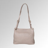 WOVEN NAPPA SHOULDER TOTE