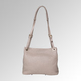 WOVEN NAPPA SHOULDER TOTE
