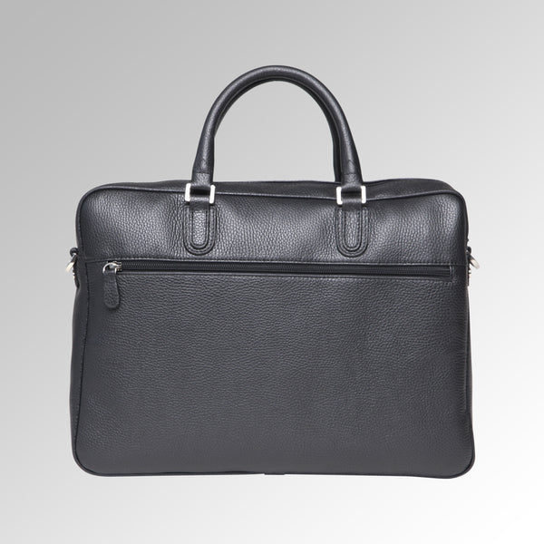 GRAIN LEATHER ZIPPER BRIEF
