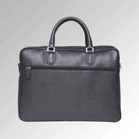 GRAIN LEATHER ZIPPER BRIEF