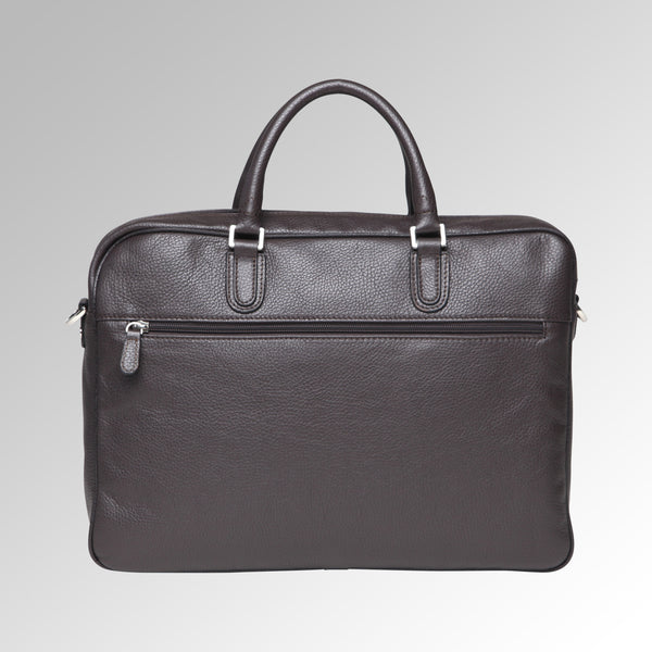 GRAIN LEATHER ZIPPER BRIEF