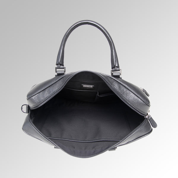 GRAIN LEATHER ZIPPER BRIEF