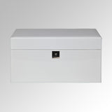 PATENT LEATHER TWO TRAY JEWELRY BOX